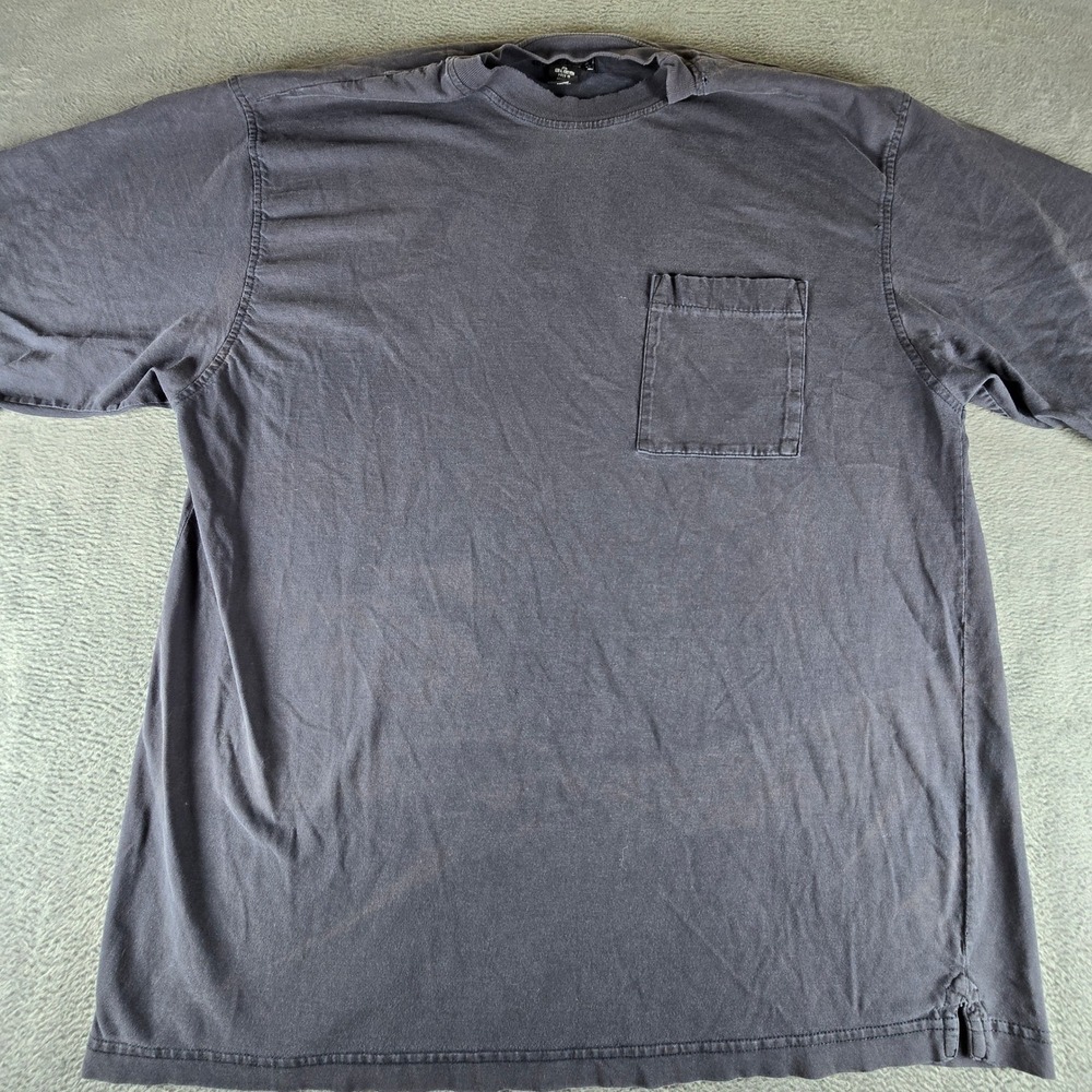 Old Navy Mens T-Shirt XL Blue Short Sleeve Cotton Pocket Crew Neck Faded Tee